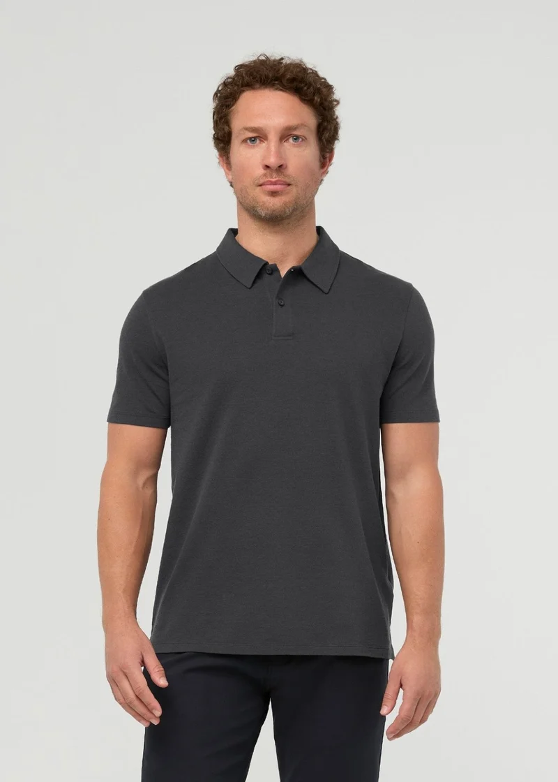 Air Flow Pique Polo - Charcoal