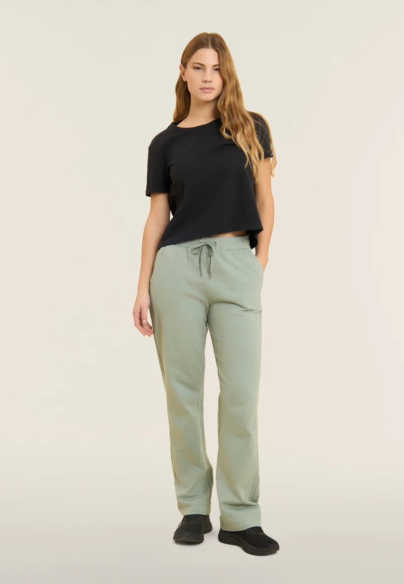 Comfort fit joggers with straight legs - Iceberg Green