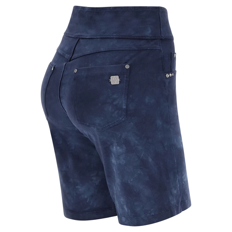N.O.W. Yoga Mid Waist Shorts Shorts - Dip Dye Blue