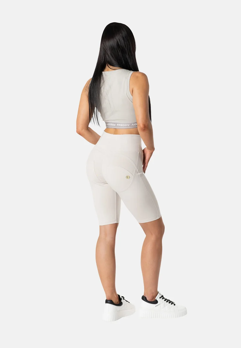 WR.UP Push-Up High Waist Biker Shorts Pants - Moonbeam Beige