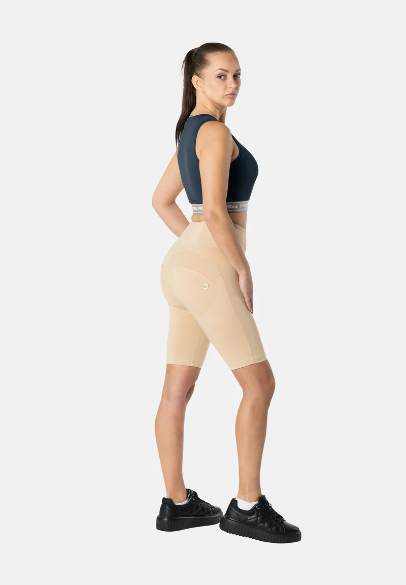 WR.UP Push-Up High Waist Biker Shorts Pants - Warm Sand Beige