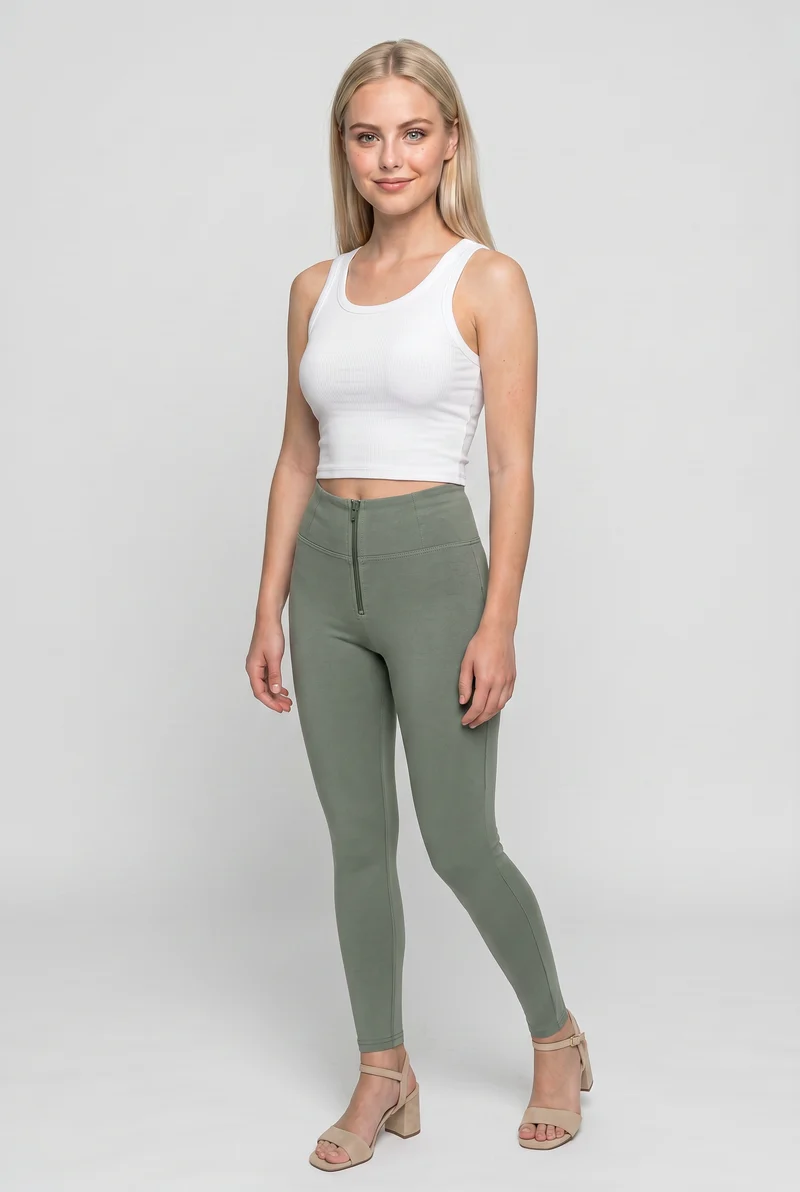 WR.UP Push-Up High Waist Skinny 7/8 Pants - Iceberg Green