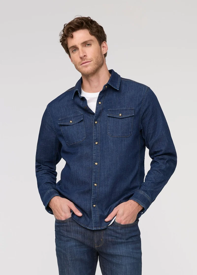 Performance Denim Lite Two-Pocket Shirt - Dark Stone
