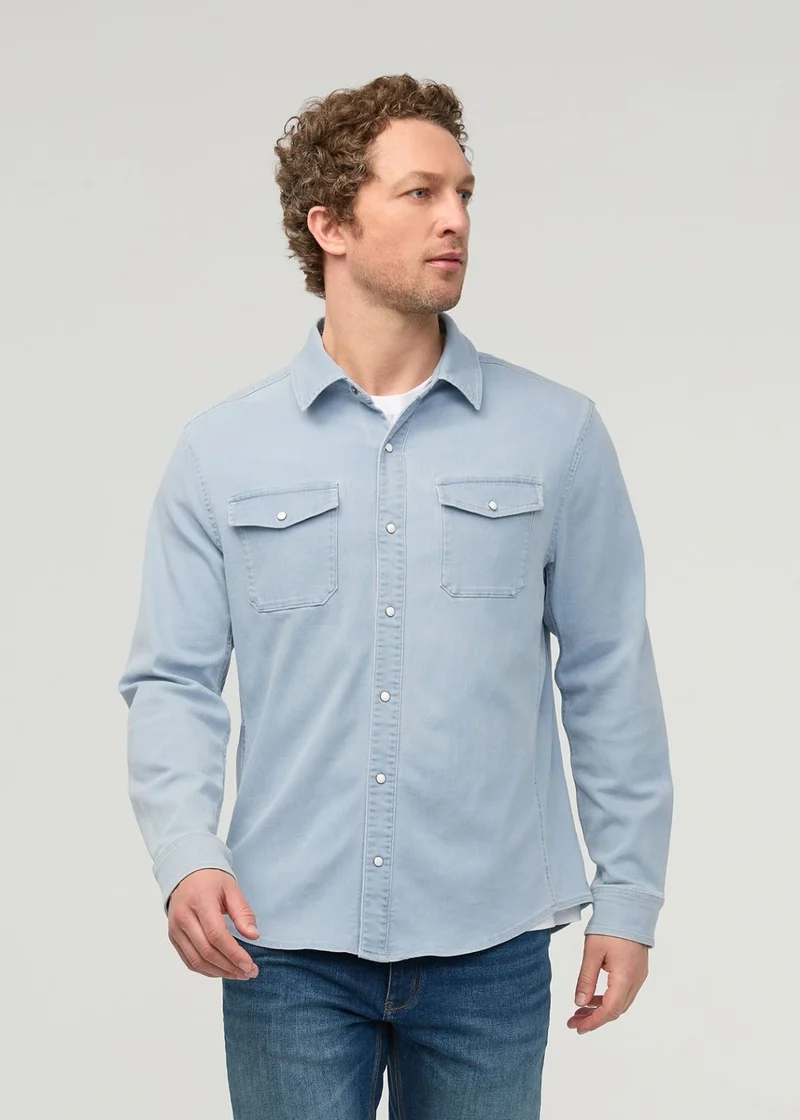 Performance Denim Lite Two-Pocket Shirt - Dune Blue