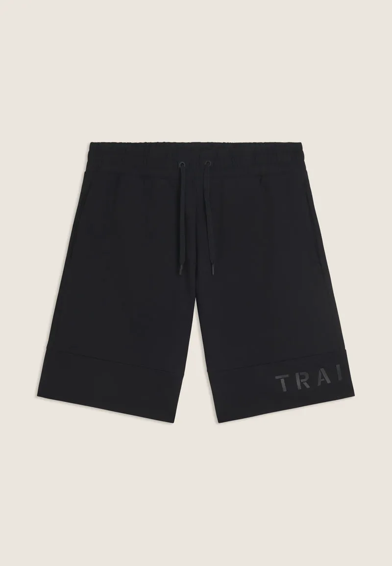 Athletic Bermudas with drawstring waist - Black