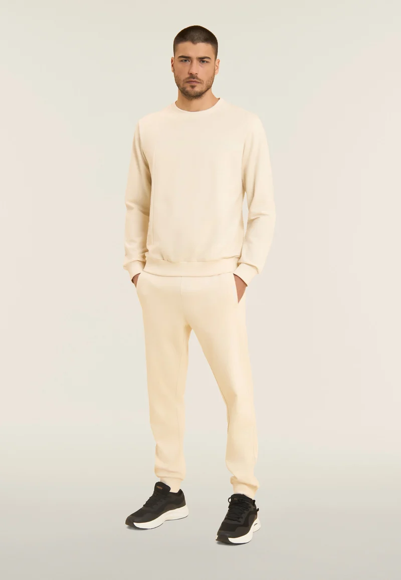 Cotton athletic trousers with back pocket - White Swan
