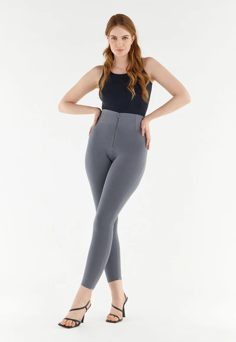 WR.UP Curvy Push-Up High Waist Skinny Pants - Pewter Gray