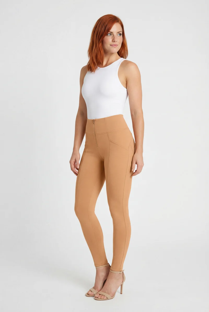 WR.UP Push-Up High Waist Skinny 7/8 Pant With Front Seam - Macaroon Brown