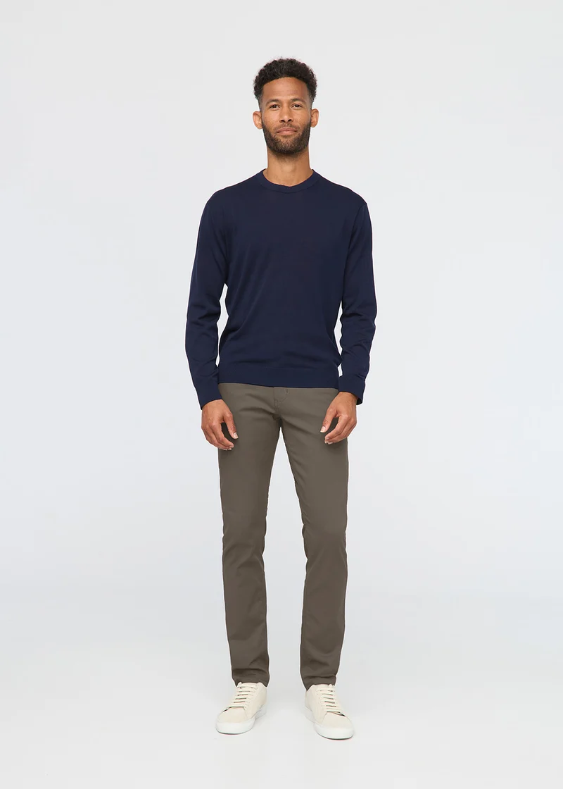 NuStretch Slim Straight Trouser - Thyme