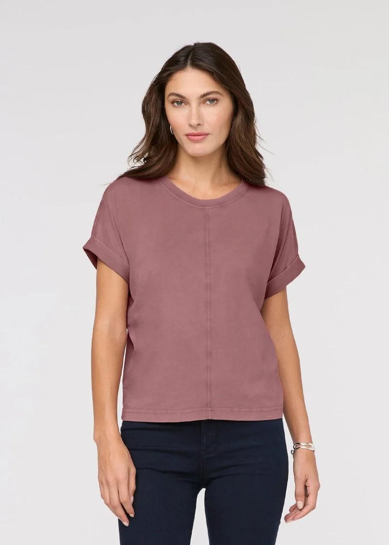 PurePima Dolman Tee - Washed Mauve