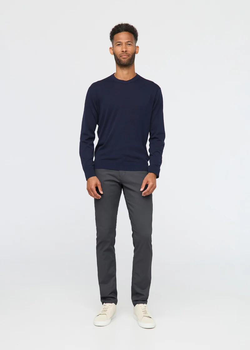 NuStretch Slim Straight Trouser - Charcoal