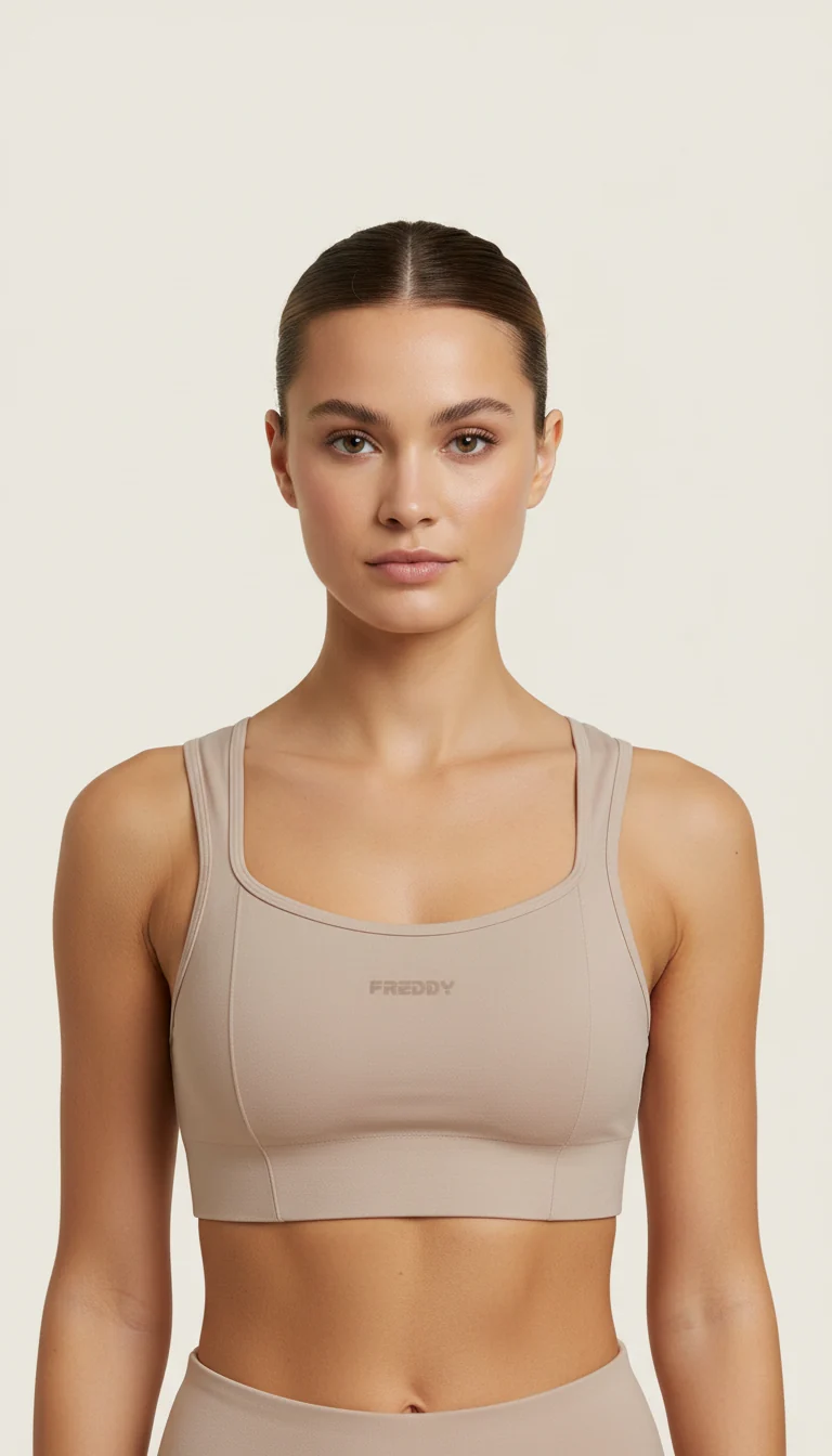 Seamless Sport Top Light Support Sweetheart - Chateau Gray Beige