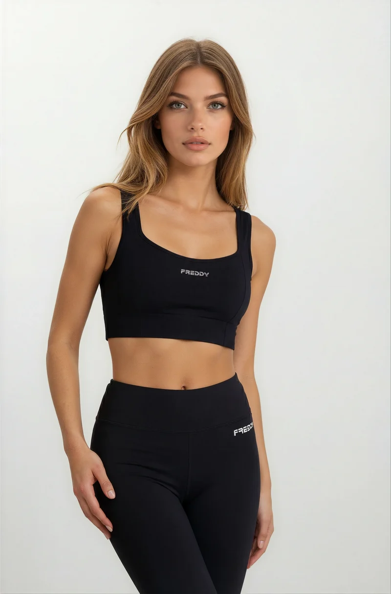 Seamless Sport Top Light Support Sweetheart - Black