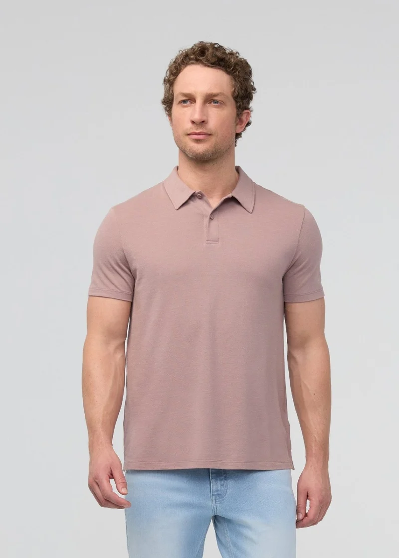 Air Flow Pique Polo - Hazy Mauve