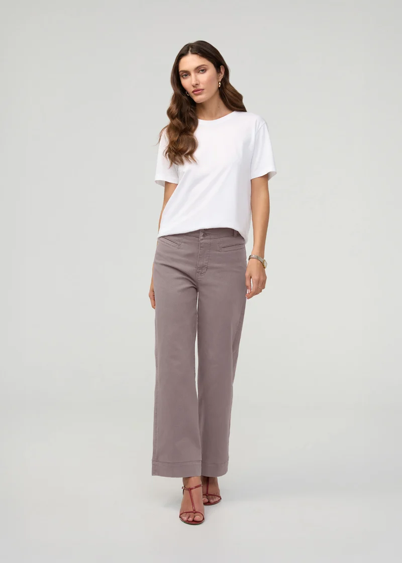 FlexTwill High Rise Trouser - Hazy Mauve