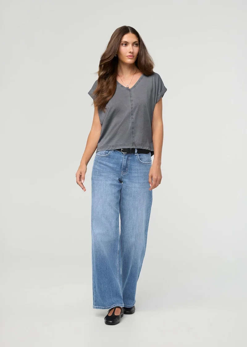 Performance Denim+ Mid Rise Loose Straight - Vintage Seaside