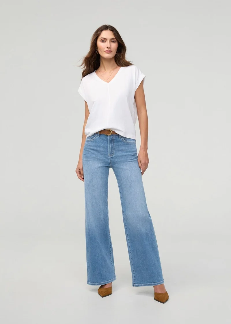 Performance Denim+ High Rise Wide Leg - Vintage Seaside