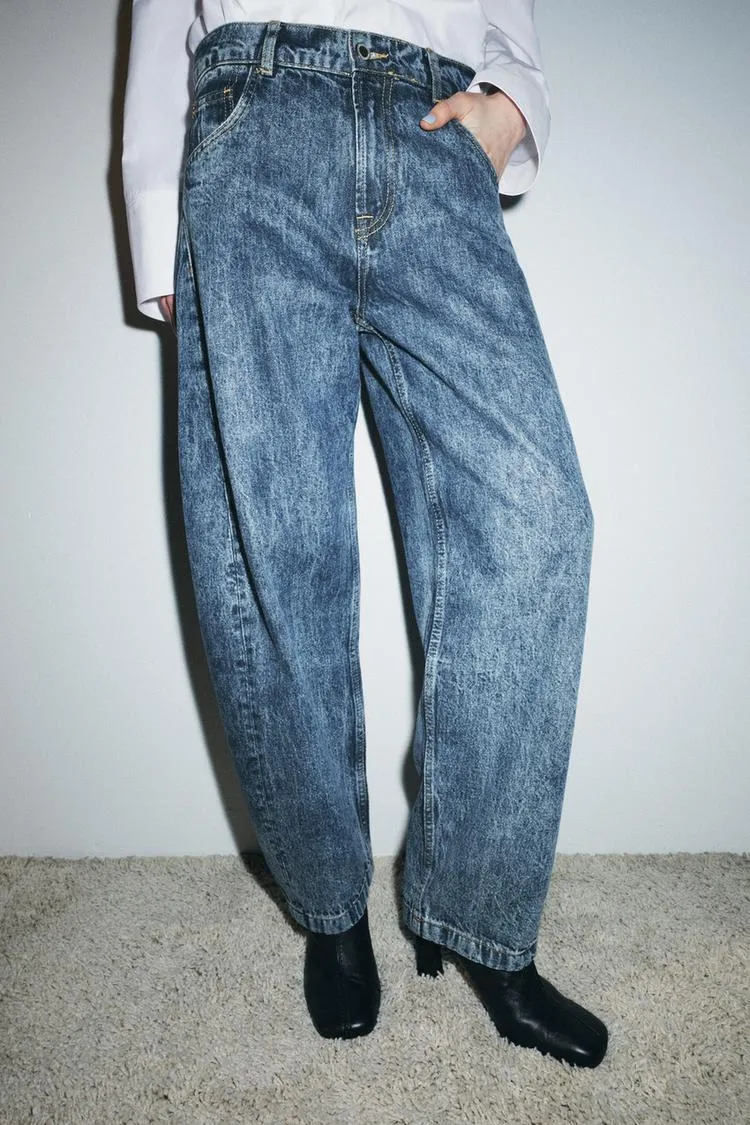 High Waist Balloon Leg Jeans