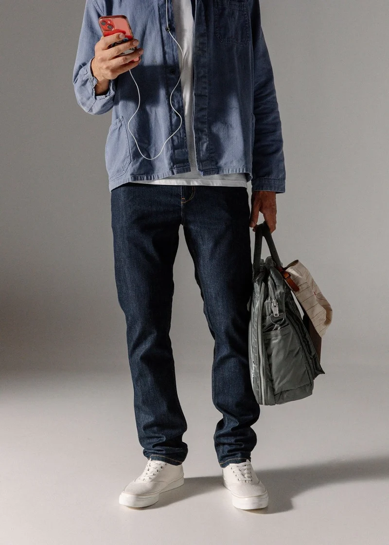 Performance Denim Athletic Taper - Heritage Rinse