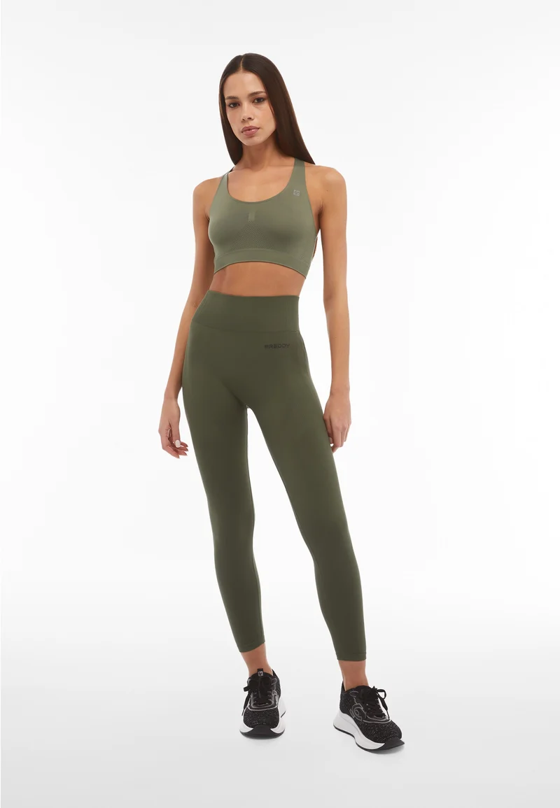 Seamless Push-Up High Waist Skinny - Beetle Green