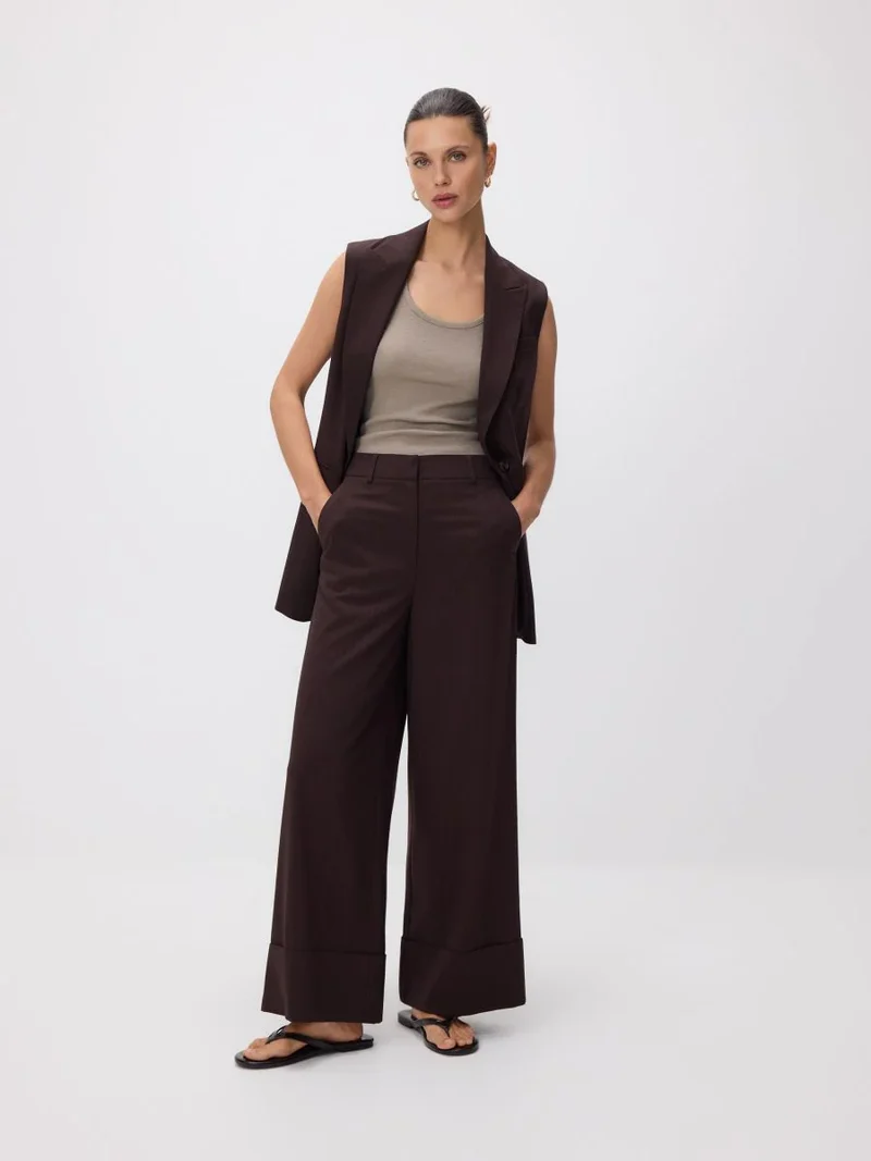 Reserved Loose Pants - Dark Brown