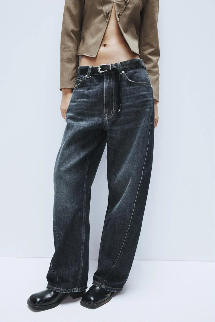 Zara Mid Waist Baggy Barrel