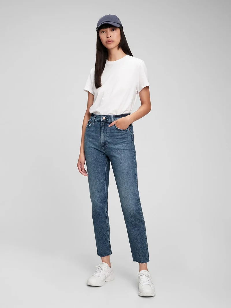Sky High Rise Cheeky Straight Jeans