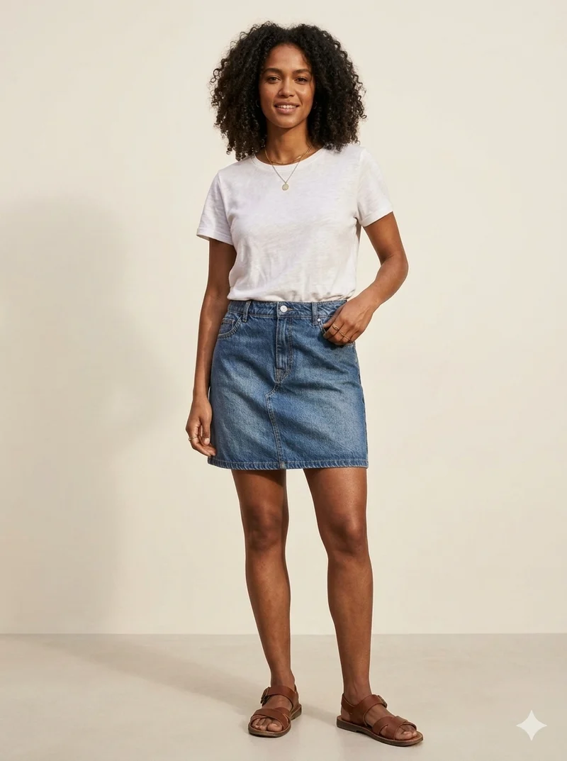 Denim Mini Skirt
