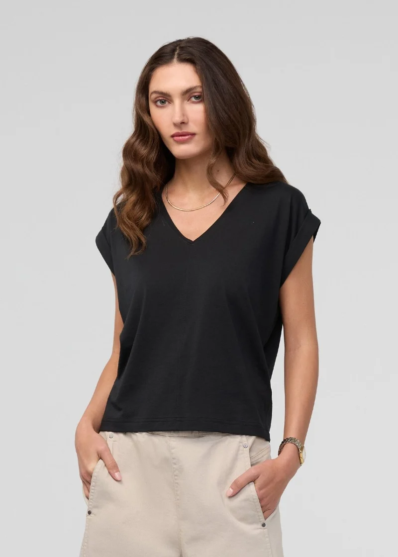 PurePima Dolman V-Neck - Black