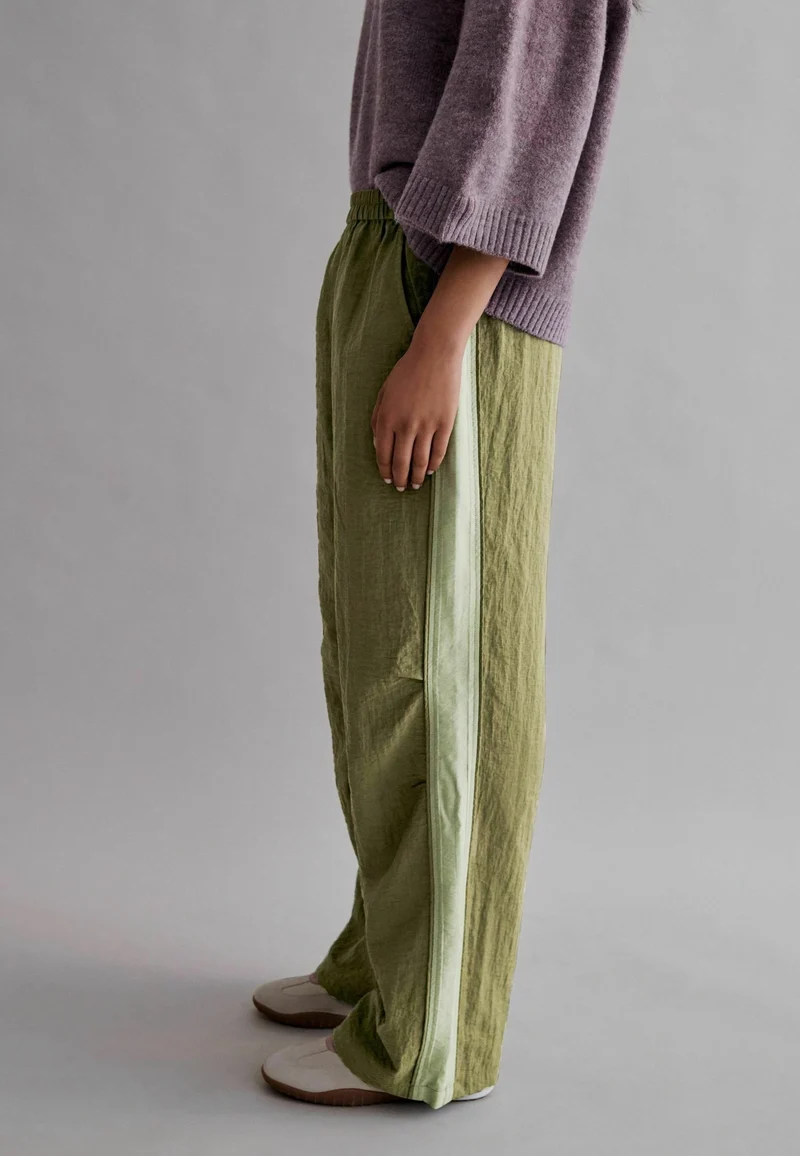 Khaki Green Side Stripe Trousers