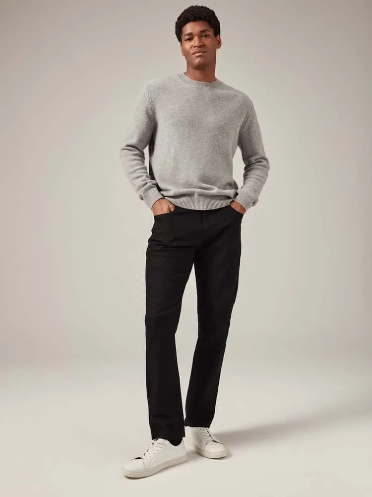 Black Solid Slim Fit Classic Stretch Jeans