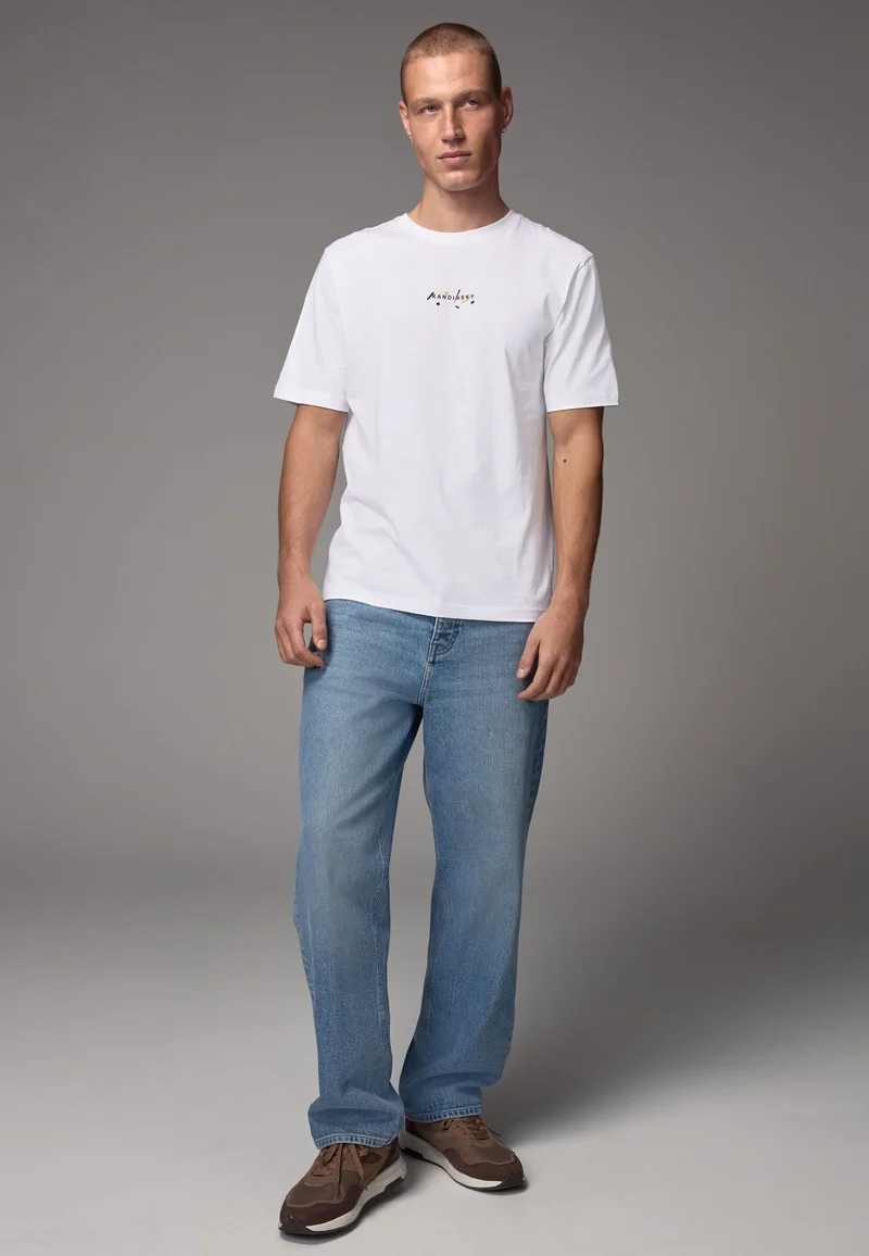 Crew Neckline Kandinsky Print T-Shirt