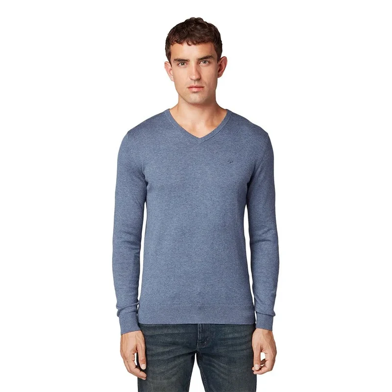 V Neck Sweater - Blue
