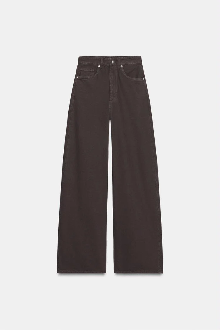 Zara High Waist Extra Wide Leg Jeans