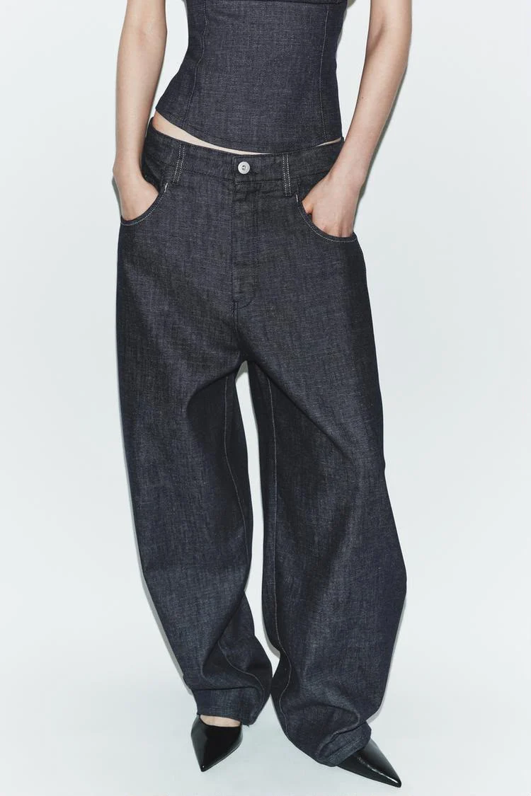 High Waist Barrel Jeans