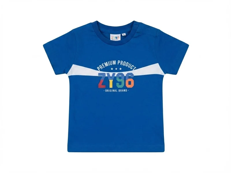 Crewneck T-shirt with a Bold Graphic Print