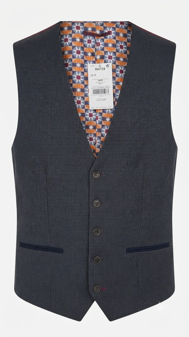 Dark Grey Textured With Fine Micro-Pattern Lining
