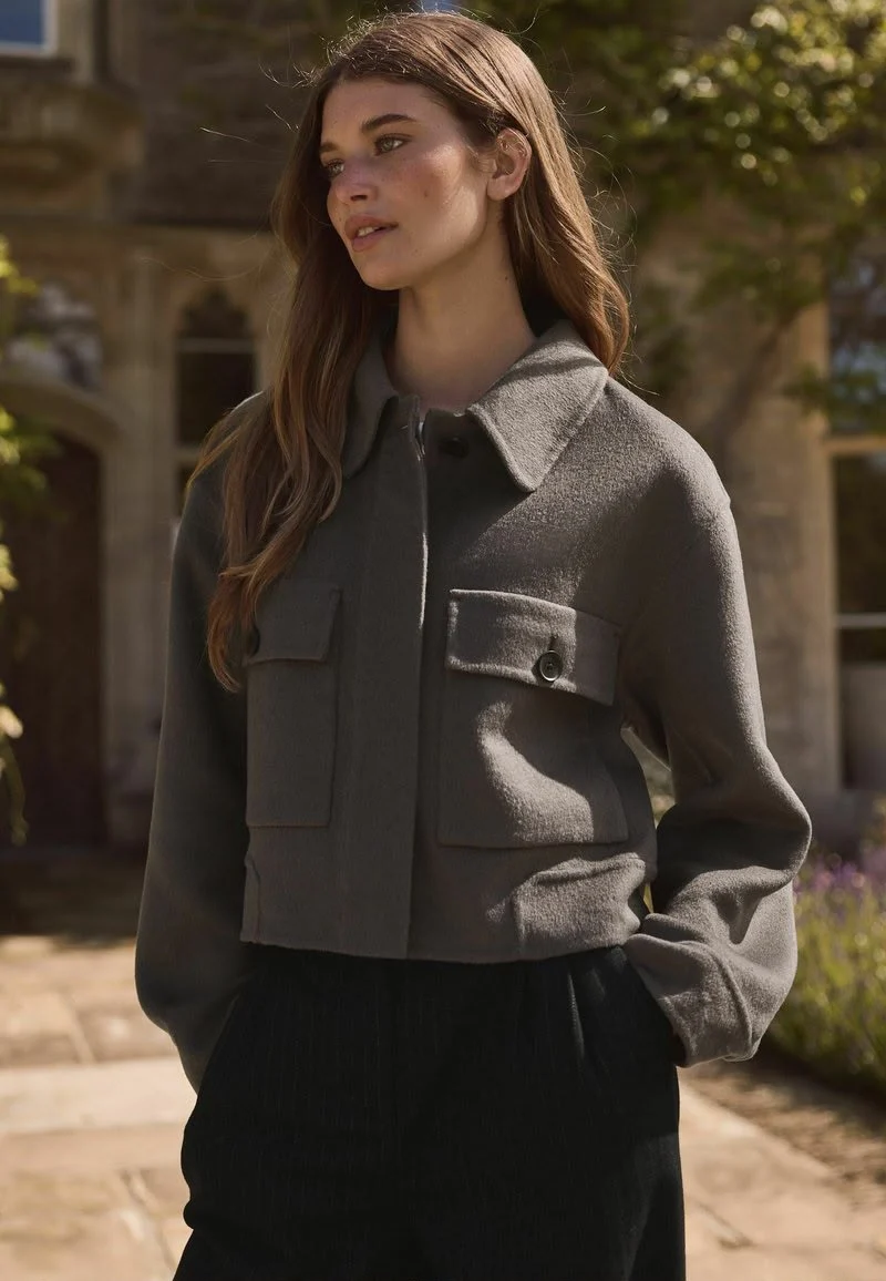 Handsewn Petite summer Jacket Mushroom Grey