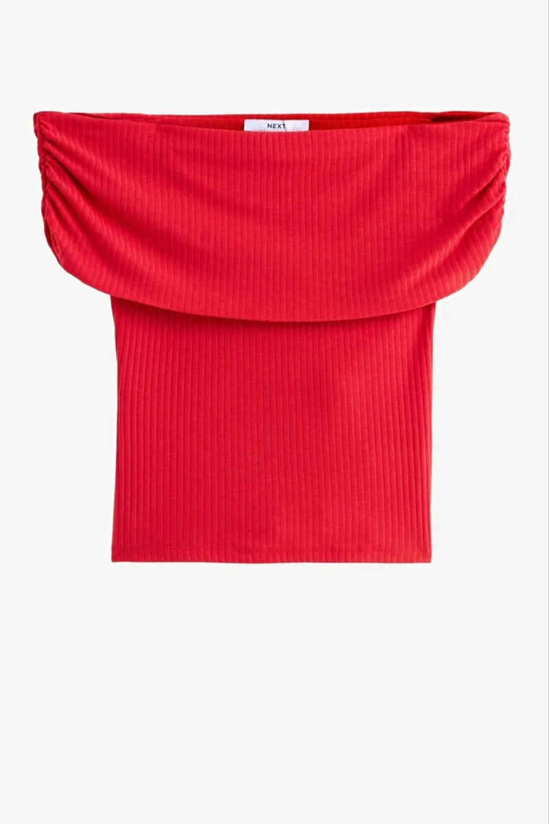 Red Bardot Top