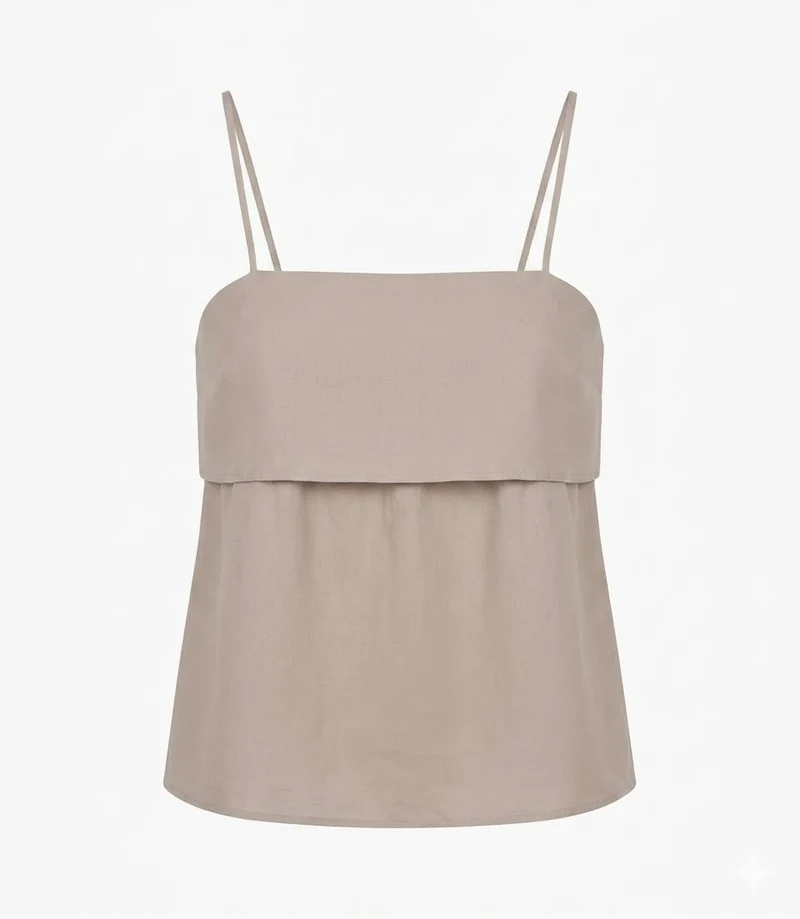 Double - Layer Spaghetti Strap Top