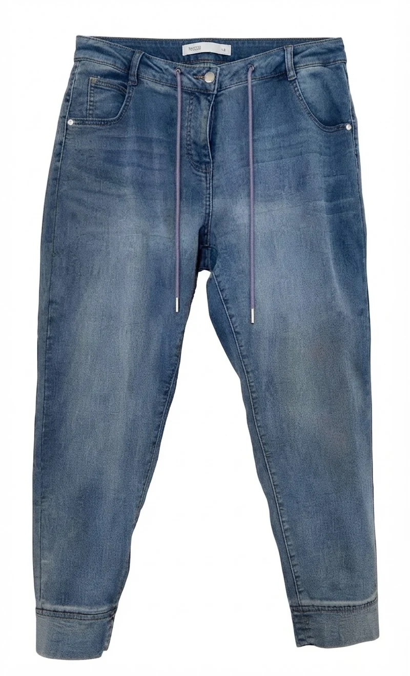 Next Blue Mid Rise Soft Denim Jogger
