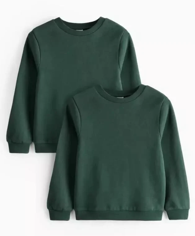 2 Pack Crew Neck Sweatshirts - Green