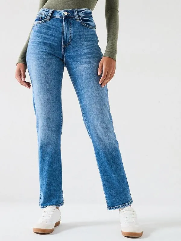Everyday Short Authentic Straight Leg Jeans - Midi Wash