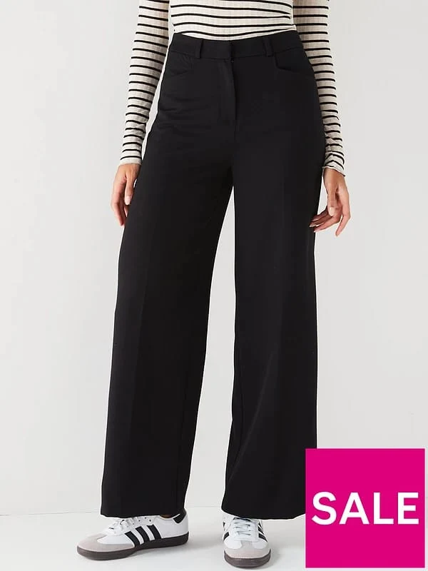The Very Collection Black Wide Leg Trouser