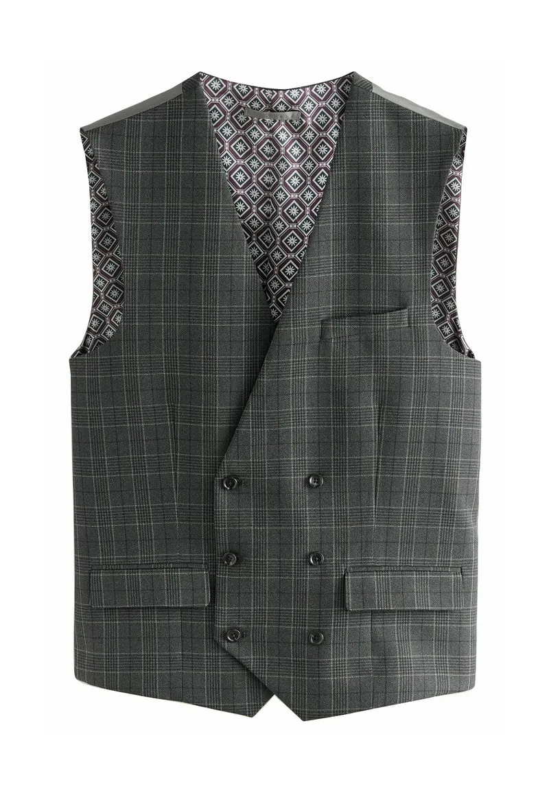 Next Regular Fit Check Suit Waistcoat