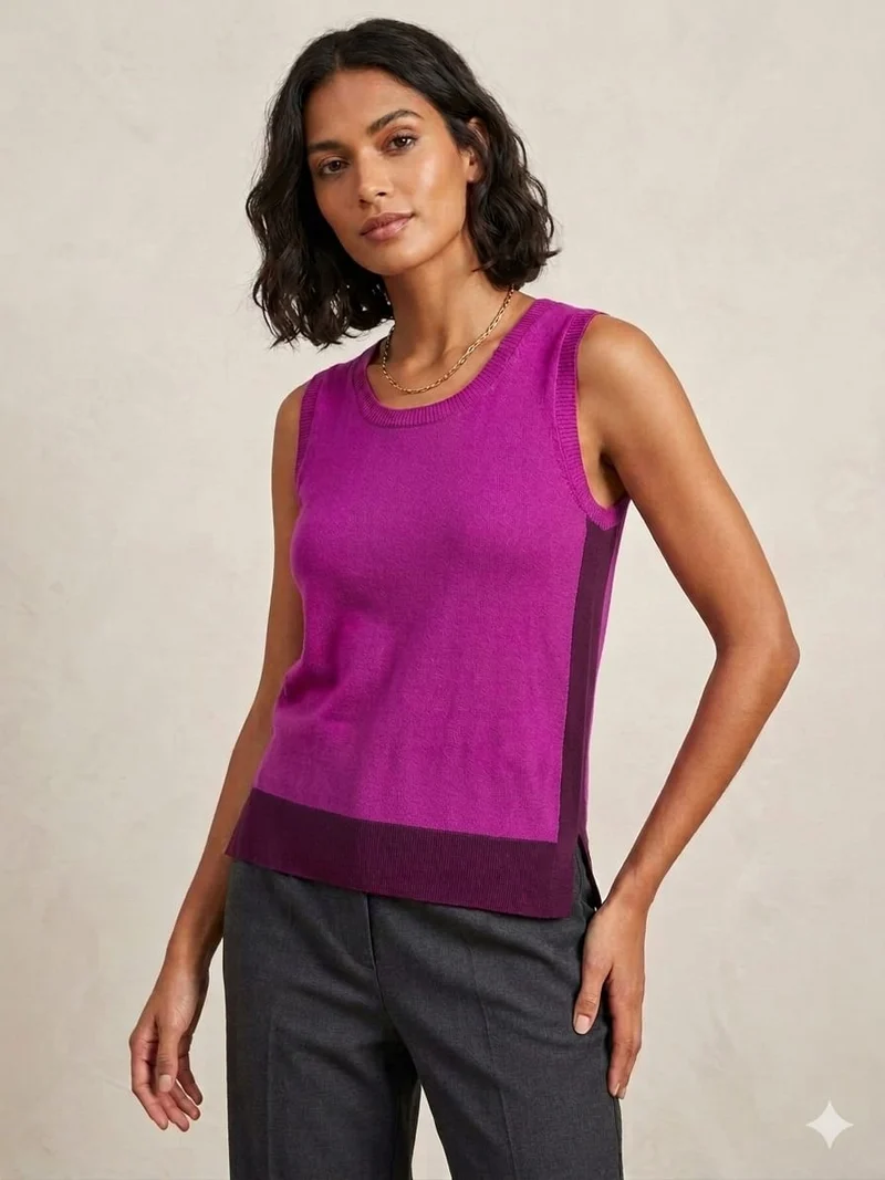 Next Hot Pink Knit Vest Top