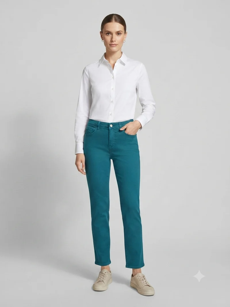 Tu Woman Denim Straight Leg Mom Jeans Petrol blue