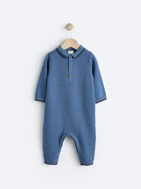 Knitted Playsuit - blue