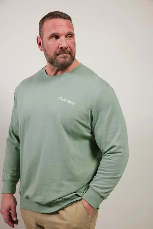 Light Green Graphic Print Sweatshirt