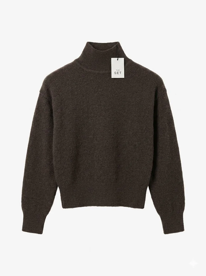 The Set Turtleneck Winter Sweater - Dark Brown